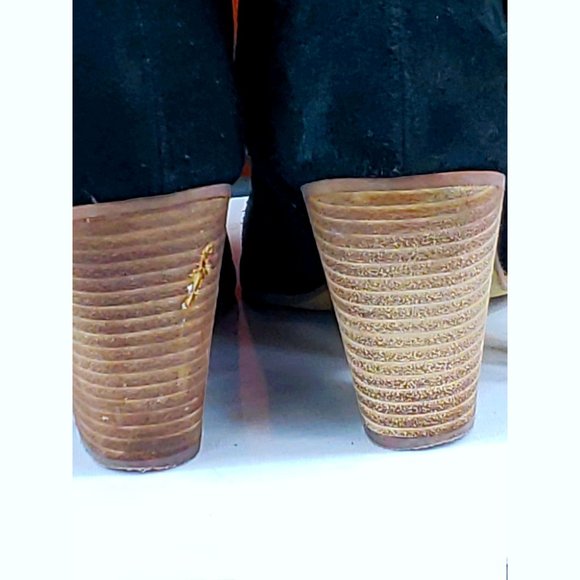 Steve Madden Ponncho Black Suede Fringe Ankle Boots Pre-owned great condition 👀 - Picture 7 of 8